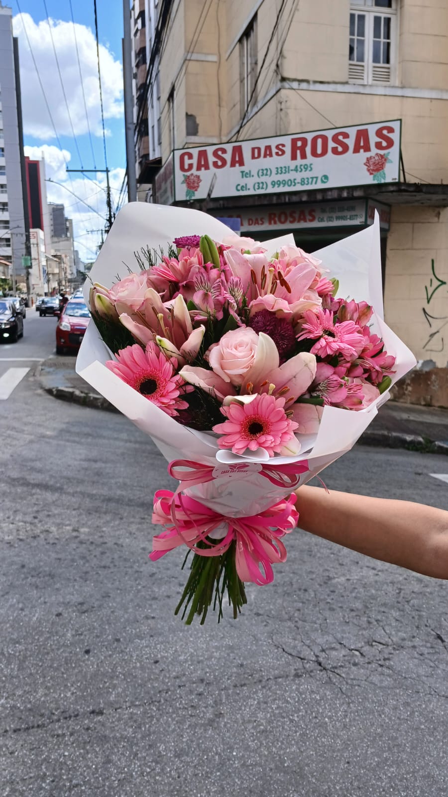 Buque de Lirio com Gerbera